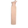 Robe de soirée asymétrique à torsade sur le devant