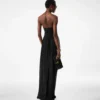 Robe de soirée avec cordons et découpes