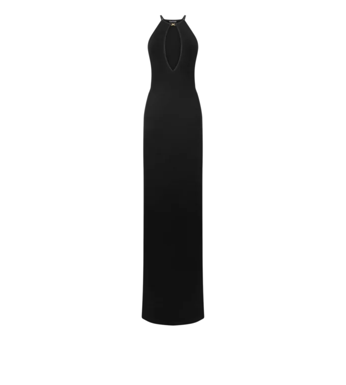 Robe de soirée dos nu avec découpes