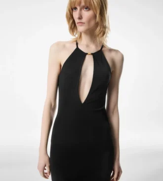 Robe de soirée dos nu avec découpes