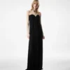 Robe de soirée drapée sans bretelles Robe de soirée drapée sans bretelles