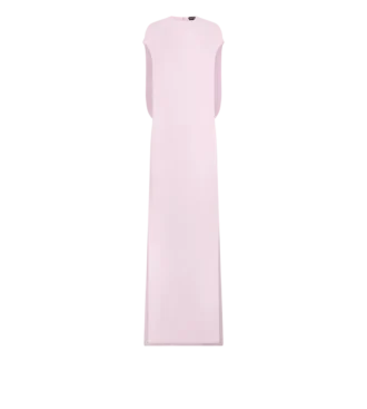 Robe de soirée en double georgette de soie stretch