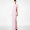 Robe de soirée en double georgette de soie stretch Robe de soirée en double georgette de soie stretch