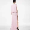 Robe de soirée en double georgette de soie stretch Robe de soirée en double georgette de soie stretch