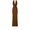 Robe de soirée en jersey stretch tricoté croisé