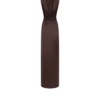 Robe de soirée en soie sans manches, décolleté en V profond et devant torsadé