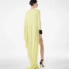 Robe de soirée à manches longues en jersey crêpe