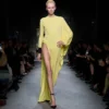 Robe de soirée à manches longues en jersey crêpe