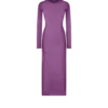 Robe en soie à col rond et longueur cheville