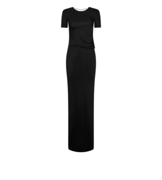 Robe longue avec découpes et fermeture à chaîne