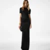Robe longue avec découpes et fermeture à chaîne