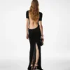 Robe longue avec découpes et fermeture à chaîne