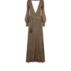 Robe longue à col en V et dos nu