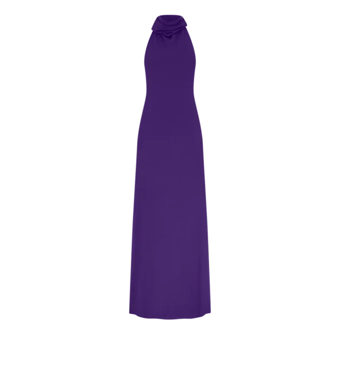 Robe longue à dos nu avec poches et dos nu