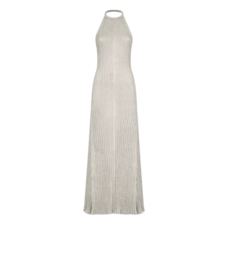 Robe longue à dos nu et plaque métallique Tom Ford
