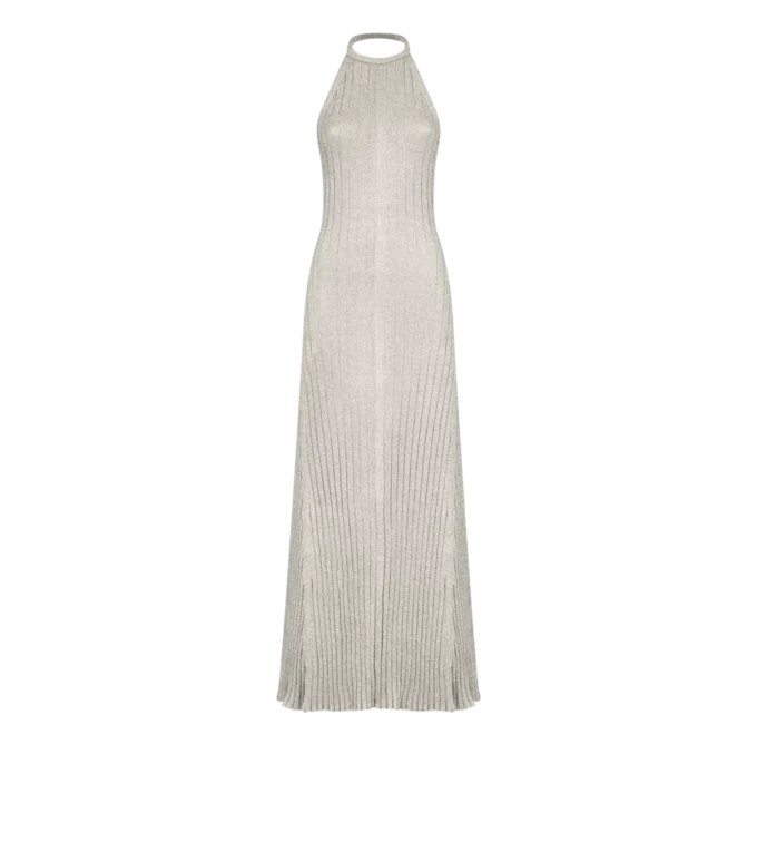 Robe longue à dos nu et plaque métallique Tom Ford