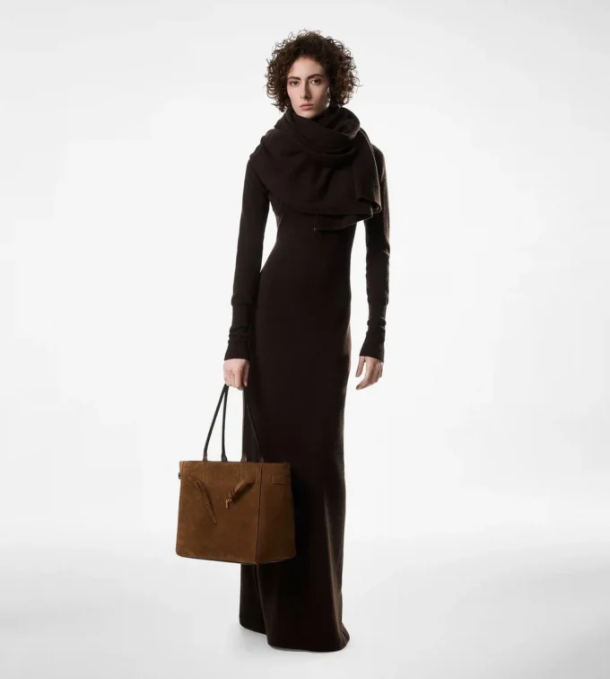 Sac cabas moyen Audrey en cuir suédé Sac cabas moyen Audrey en cuir suédé