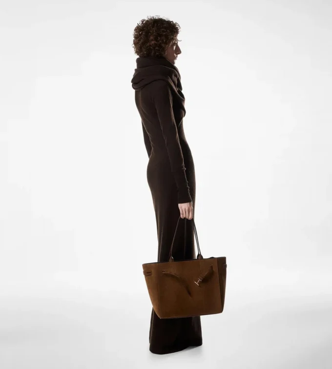 Sac cabas moyen Audrey en cuir suédé Sac cabas moyen Audrey en cuir suédé