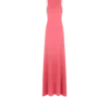 Robe longue en cachemire et soie à encolure échancrée et dos nu