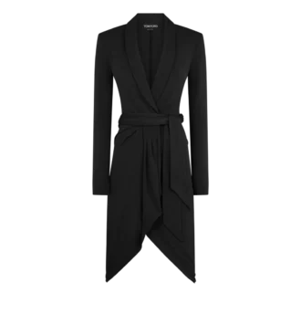 Robe portefeuille à manches longues