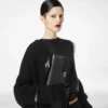 Sac à bandoulière Aube E/W en cuir grain souple