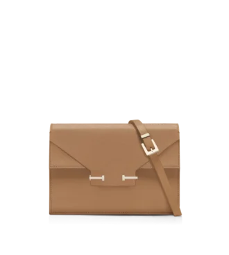Sac à bandoulière Aube en cuir grainé souple