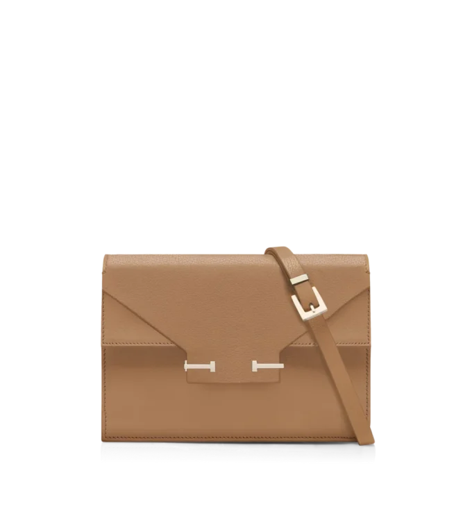 Sac à bandoulière Aube en cuir grainé souple Sac à bandoulière Aube en cuir grainé souple