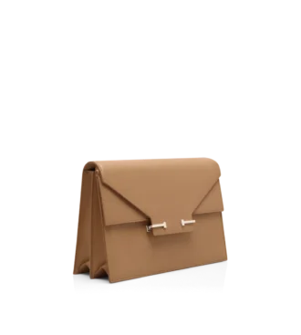 Sac à bandoulière Aube en cuir grainé souple