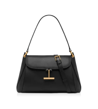Sac à bandoulière moyen Tara en cuir grainé naturel