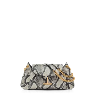 Sac à bandoulière Tara à chaîne en python imprimé