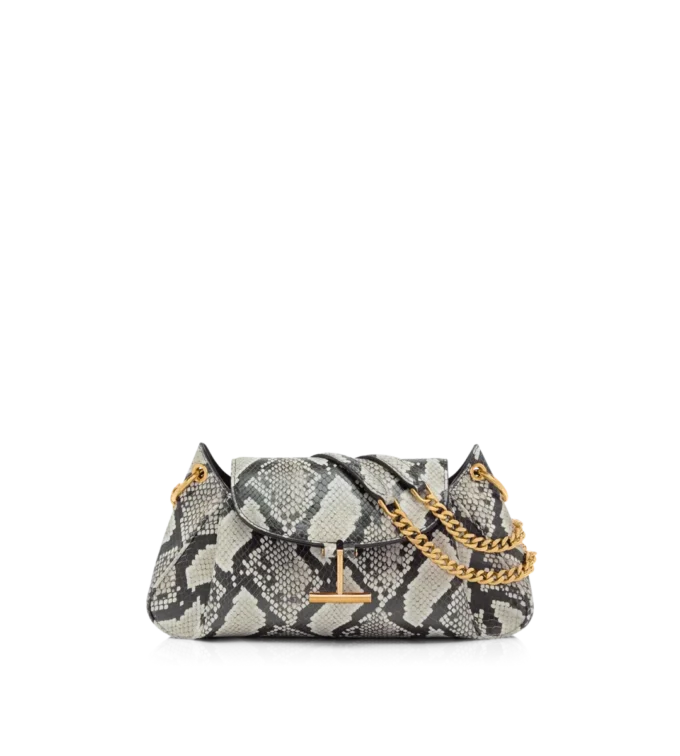 Sac à bandoulière Tara à chaîne en python imprimé Sac à bandoulière Tara à chaîne en python imprimé