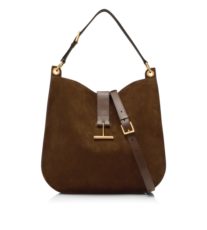 Sac à bandoulière Tara en cuir suédé et cuir lisse Sac à bandoulière Tara en cuir suédé et cuir lisse