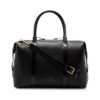 Sac de voyage en cuir lisse avec boucle latérale
