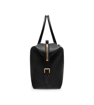 Sac de voyage en cuir lisse avec boucle latérale