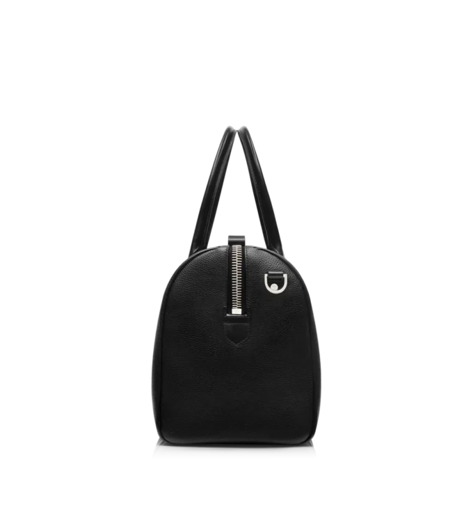 Sac de voyage moyen en cuir grainé à large ouverture