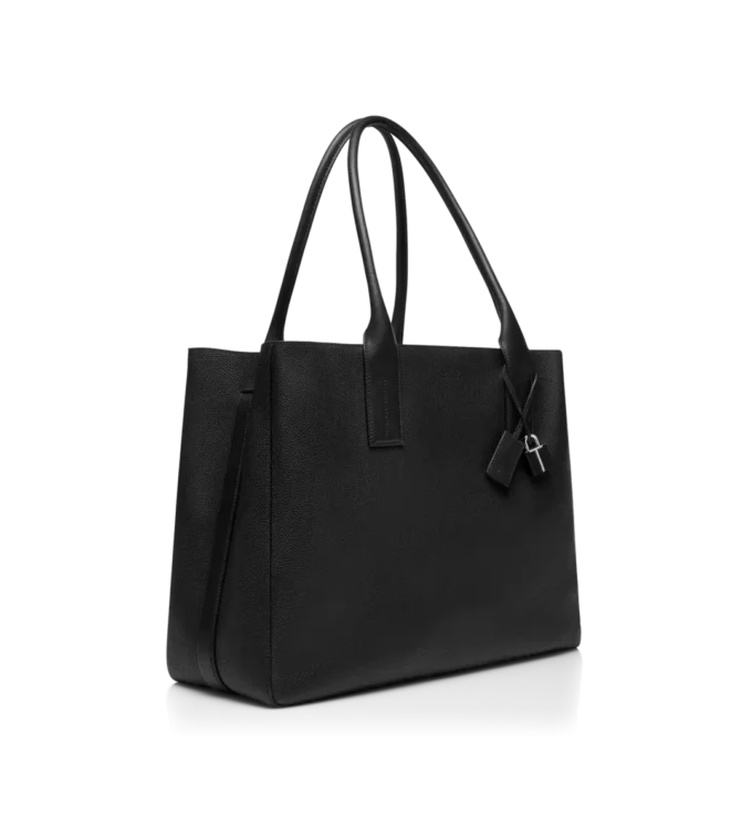 Sac fourre-tout T-Line East-West en cuir grainé