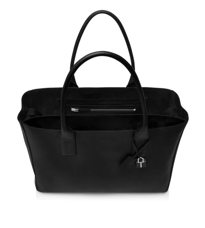 Sac fourre-tout T-Line East-West en cuir grainé