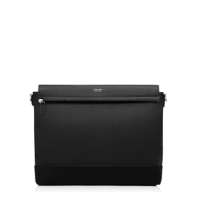 Sac messager chic en cuir et daim