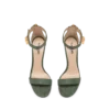Sandales à boucle en cuir suédé effet lézard
