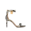 Sandales à boucle imprimées python