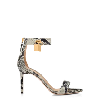 Sandales à boucle imprimées python