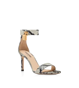 Sandales à boucle imprimées python