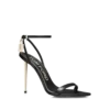 Sandales à bout pointu en cuir brillant avec cadenas Sandales à bout pointu en cuir brillant avec cadenas