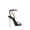 Sandales à bout pointu en cuir brillant avec cadenas Sandales à bout pointu en cuir brillant avec cadenas