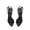 Sandales à bout pointu en cuir brillant avec cadenas Sandales à bout pointu en cuir brillant avec cadenas