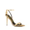 Sandales à bout pointu et talon nu en cuir nappa laminé Sandales à bout pointu et talon nu en cuir nappa laminé
