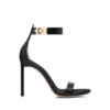Sandales à bride cheville en cuir brillant avec boucle en T