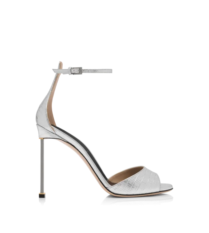 Sandales à bride cheville en cuir Tejus imprimé laminé