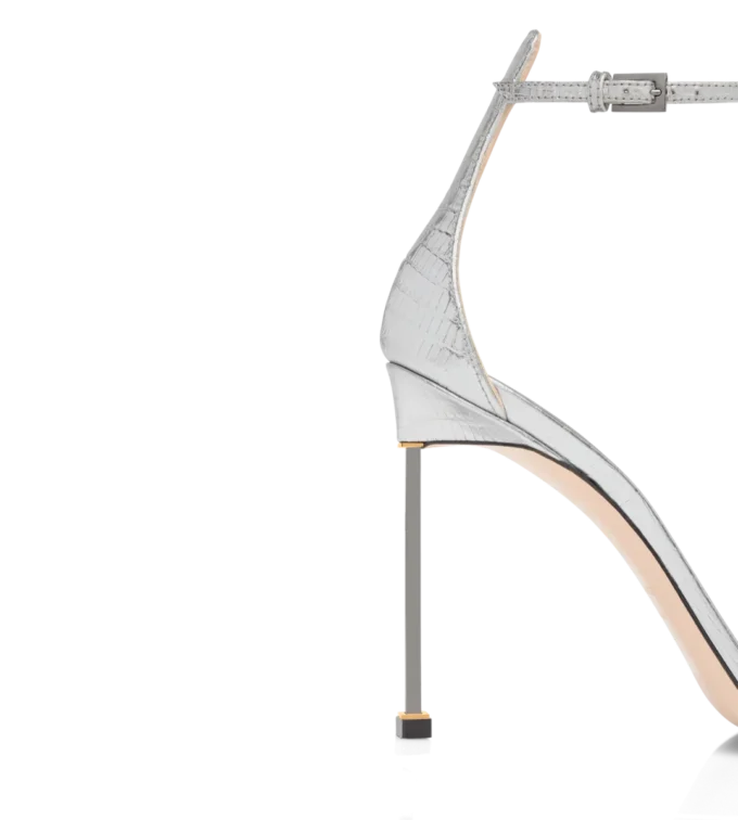 Sandales à bride cheville en cuir Tejus imprimé laminé