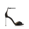 Sandales à bride cheville en python imprimé semi-brillant